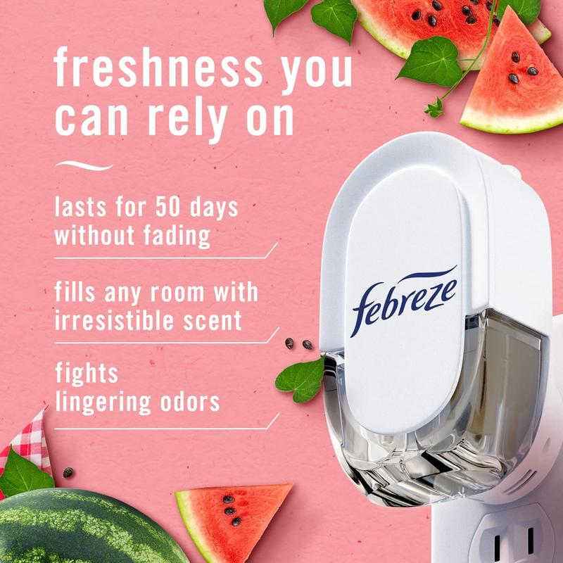 Febreze Plug-In Air Freshener Refills - Lilac & Watermelon, 4-Pack (2 Each), .79 fl oz