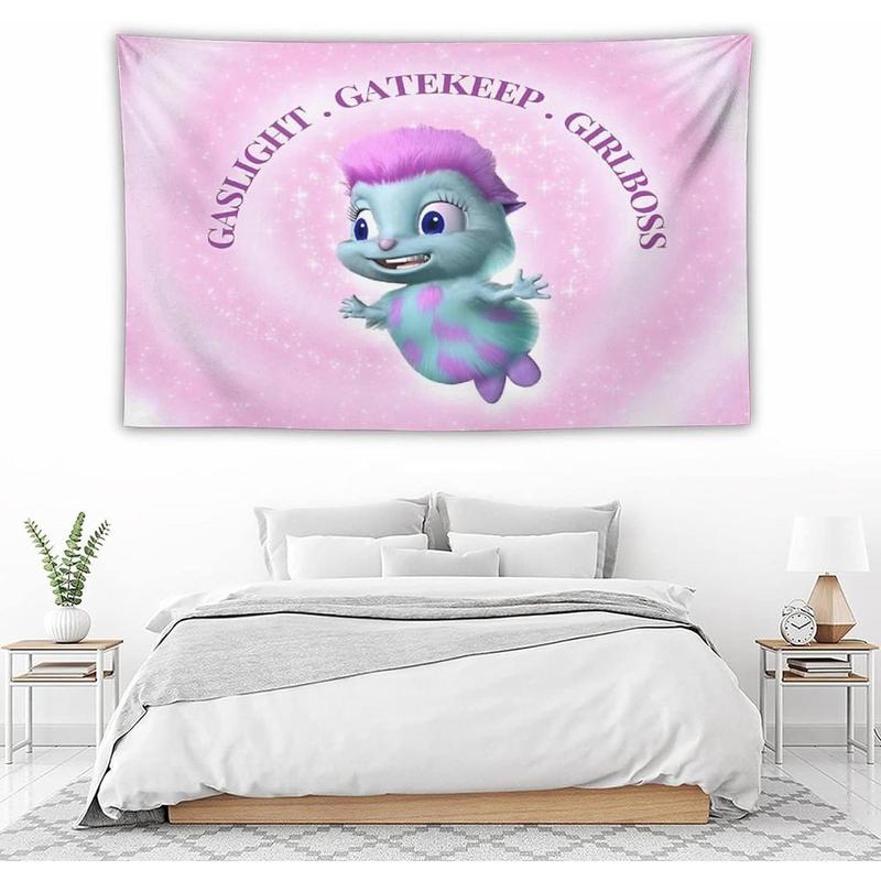 Pink Funny 60x40inch Banner Tapestry Meme Tapestry for Bedroom Wall Hanging Decor Flag Banner Indoor Outdoor Poster