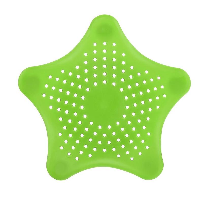 4pcs Random Color Star Shaped Kitchen Filter, Washable Hollow Out Design Hair Catcher, Drain Cover for Kitchen Bathroom Bathtub