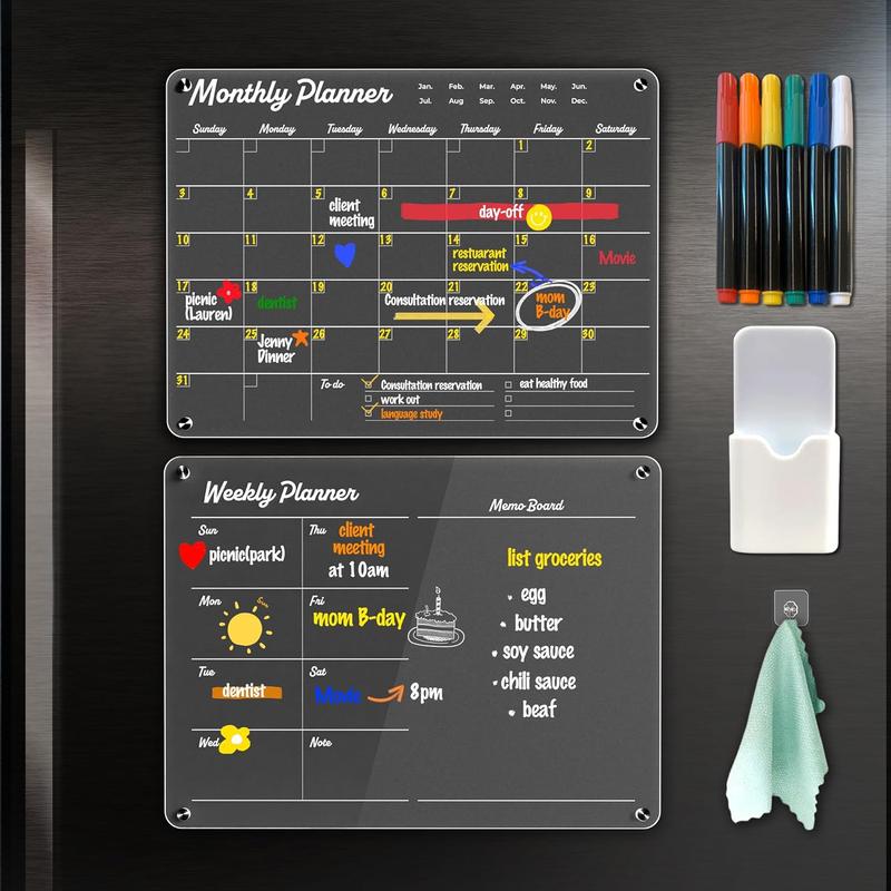 Efficient Magnetic Acrylic Calendar for Fridge (12