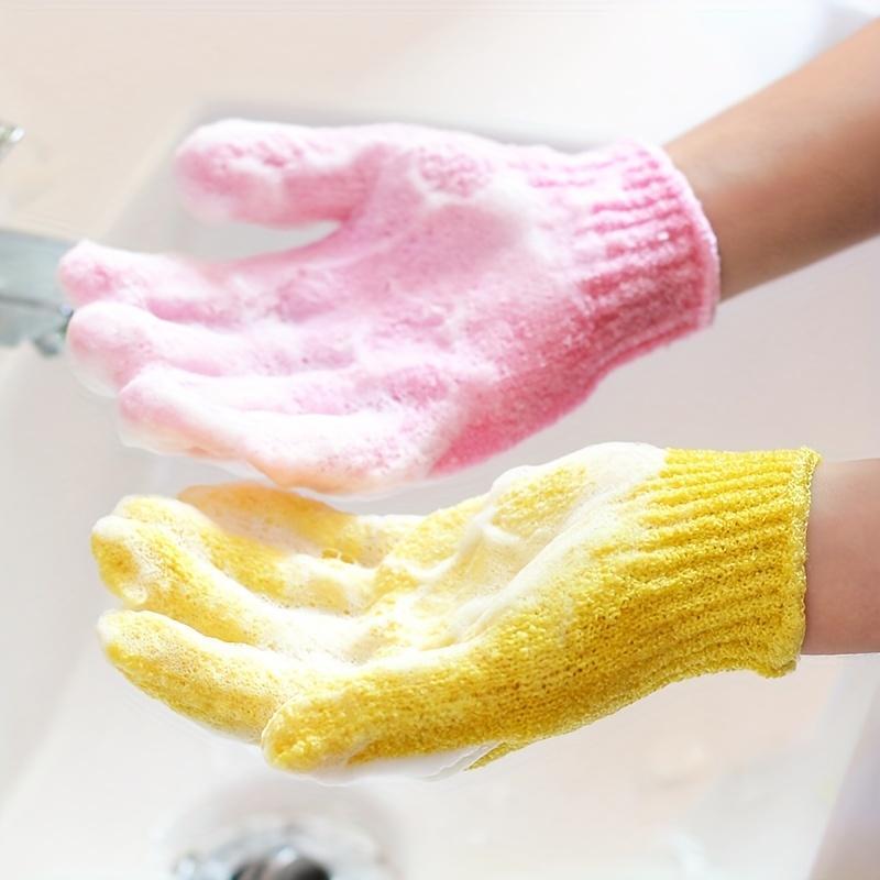 Five Finger Body Scrub Exfoliating Glove, 1 Count Body Scrub Mitt, Body Scrub Gloves, Bathroom Scrubber for Body Wash, Exfoliating Body Wash Shower Gloves for Home Bathroom