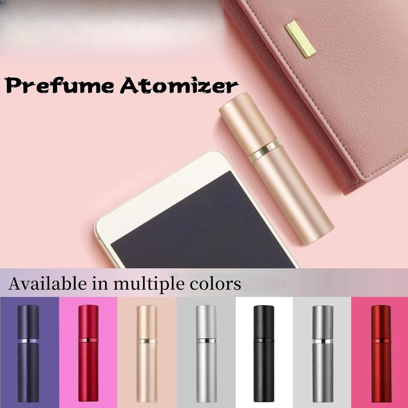 Refillable Portable Mini Perfume Atomizer for Travel, 5ml Luxury Empty Leakproof Pump Perfume Spray bottle Atomizer for Man and Woman (Y-Champaign Gold)