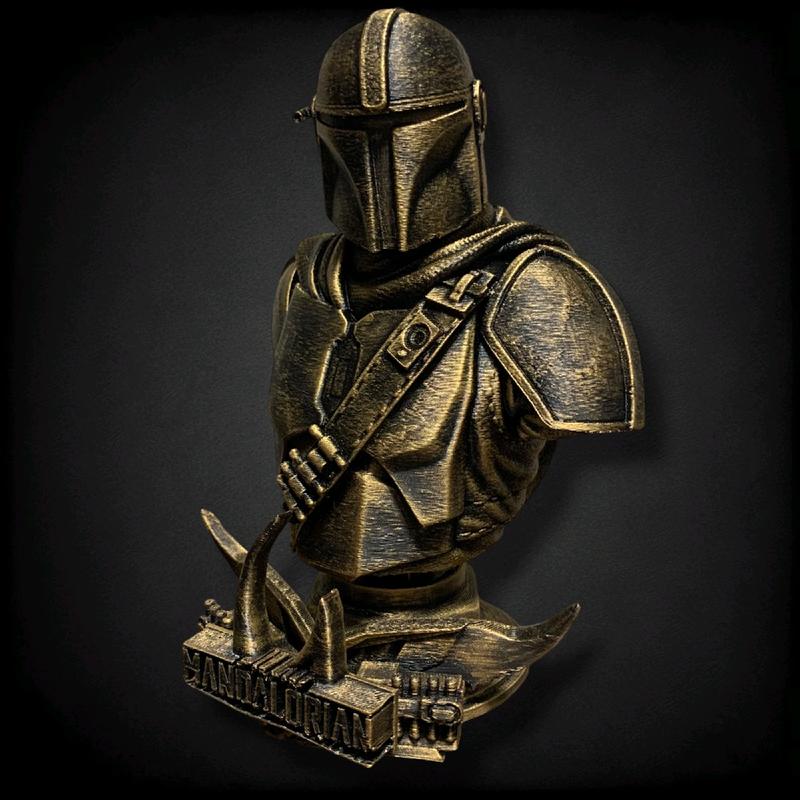 The Mandalorian 3D Printed Hand-Painted Statue Decoration