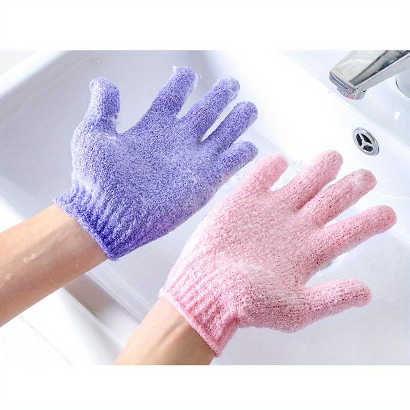 Five Finger Body Scrub Exfoliating Glove, 1 Count Body Scrub Mitt, Body Scrub Gloves, Bathroom Scrubber for Body Wash, Exfoliating Body Wash Shower Gloves for Home Bathroom