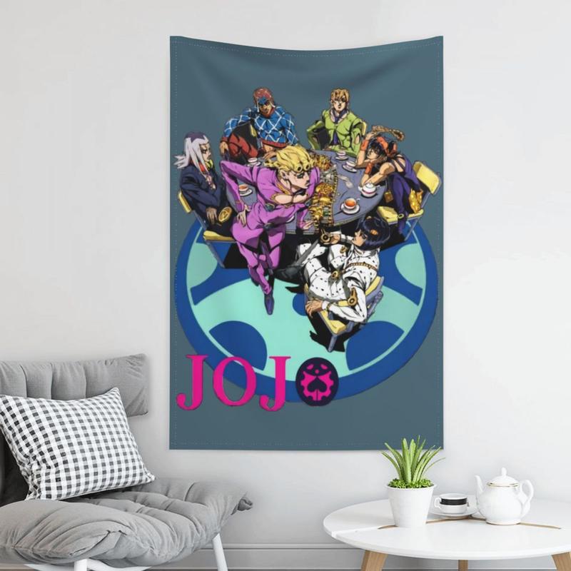 Jojos Bizzare Adventure Tapestry Aesthetics Suitable for Living Room, Office, Dormitory, Bedroom Wall Hanging 40 inches X 60 inches Decor Curtain