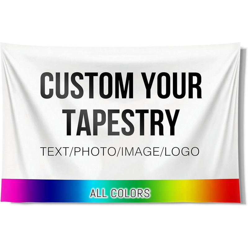 Custom Tapestry Upload Images Personalized, Customized Backdrop Banner Print Any of Your Design Photo Text Logo Wall Hanging Art Decor for Wedding, Family, Festival,Birthday Gifts(40