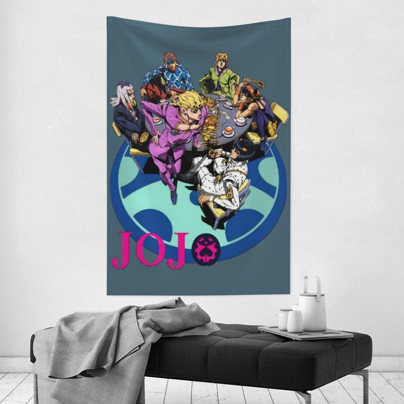 Jojos Bizzare Adventure Tapestry Aesthetics Suitable for Living Room, Office, Dormitory, Bedroom Wall Hanging 40 inches X 60 inches Decor Curtain