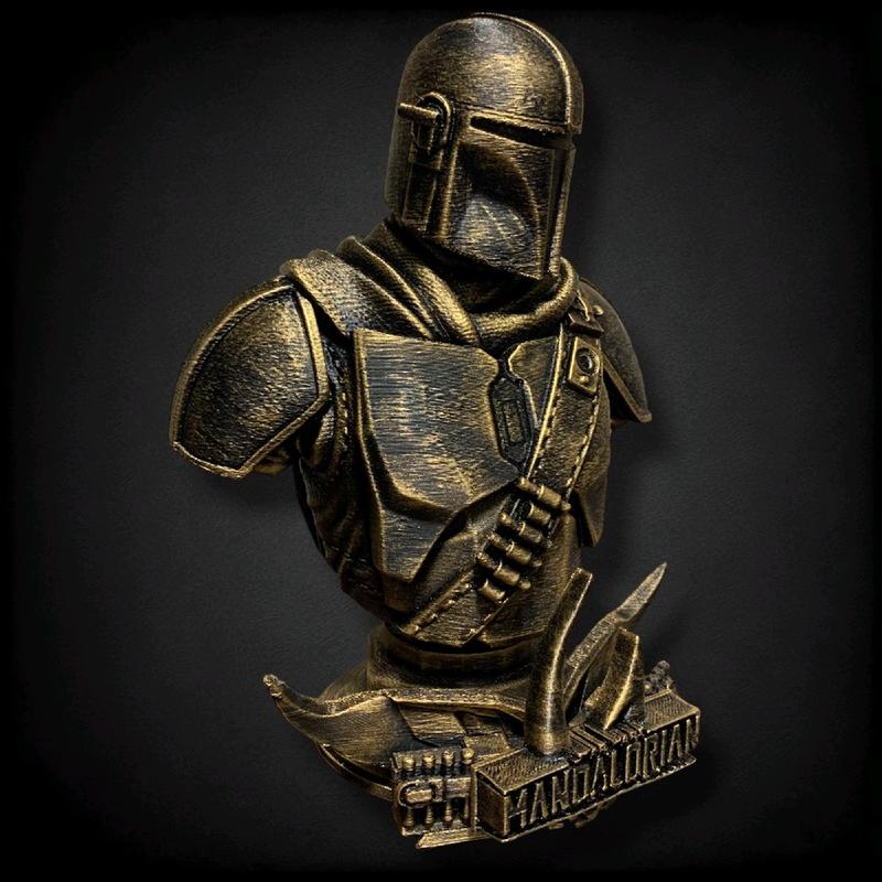 The Mandalorian 3D Printed Hand-Painted Statue Decoration