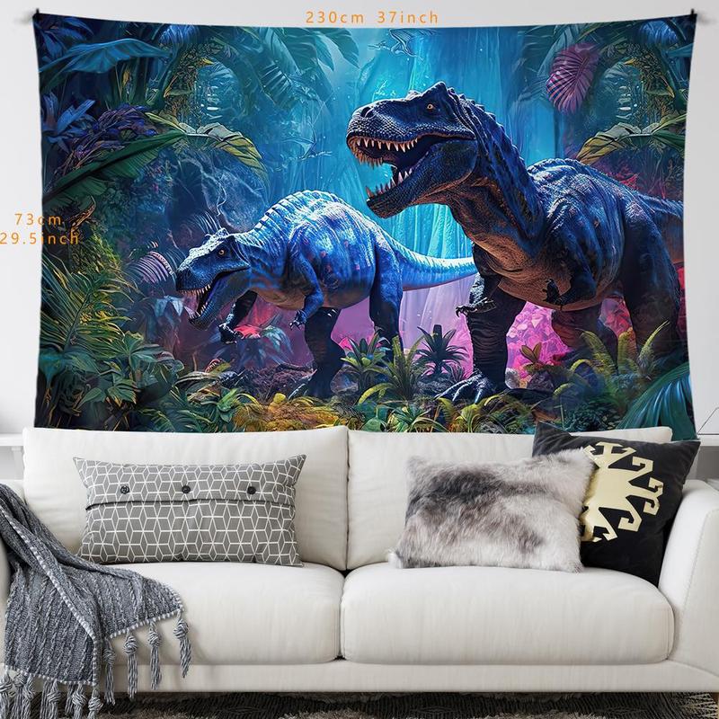 Jungle Dinosaur Pattern Tapestry, Wall Hanging Blanket, Wall Art Decor for Home Living Room Bedroom