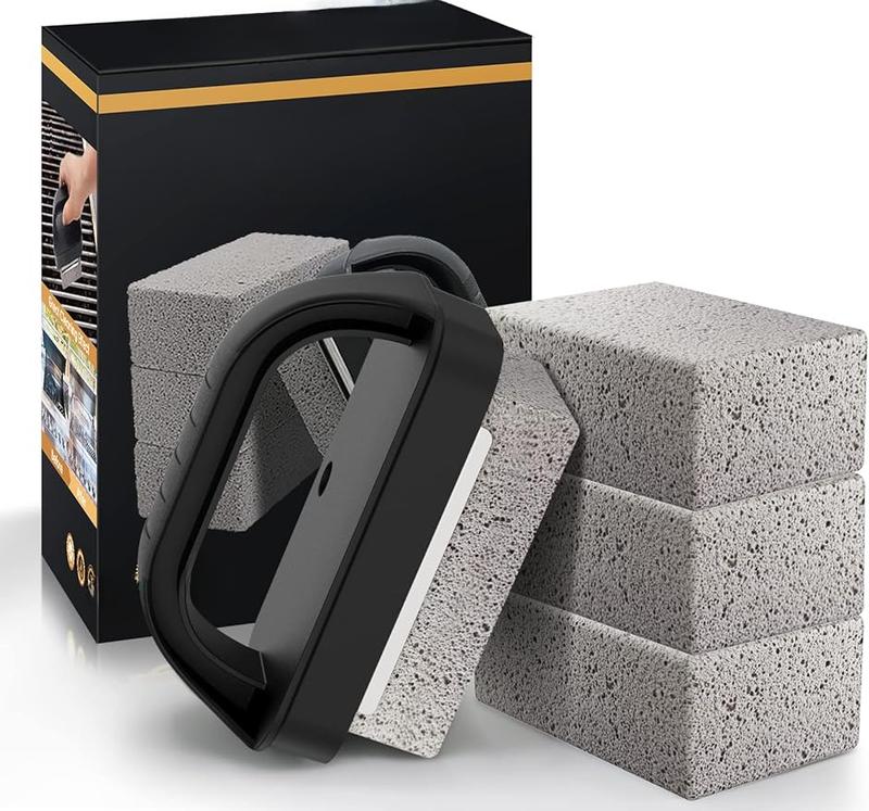 Barbecue cleaning, barbecue cleaning bricks with handles, floating stone grille cleaning stones, used for barbecue, swimming pool, sink