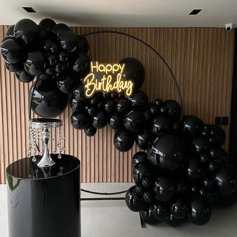 102 Pcs Black Balloon Garland Arch Kit, 18-5 Inch Latex Balloons for Birthday, Wedding Decoration