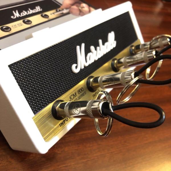 Marshall Jack Rack Key Holder | Wall Mountable Key Rack | Black | Decorative | Guitar Plug Design - Organiser, Plastic Hangable Rock Star