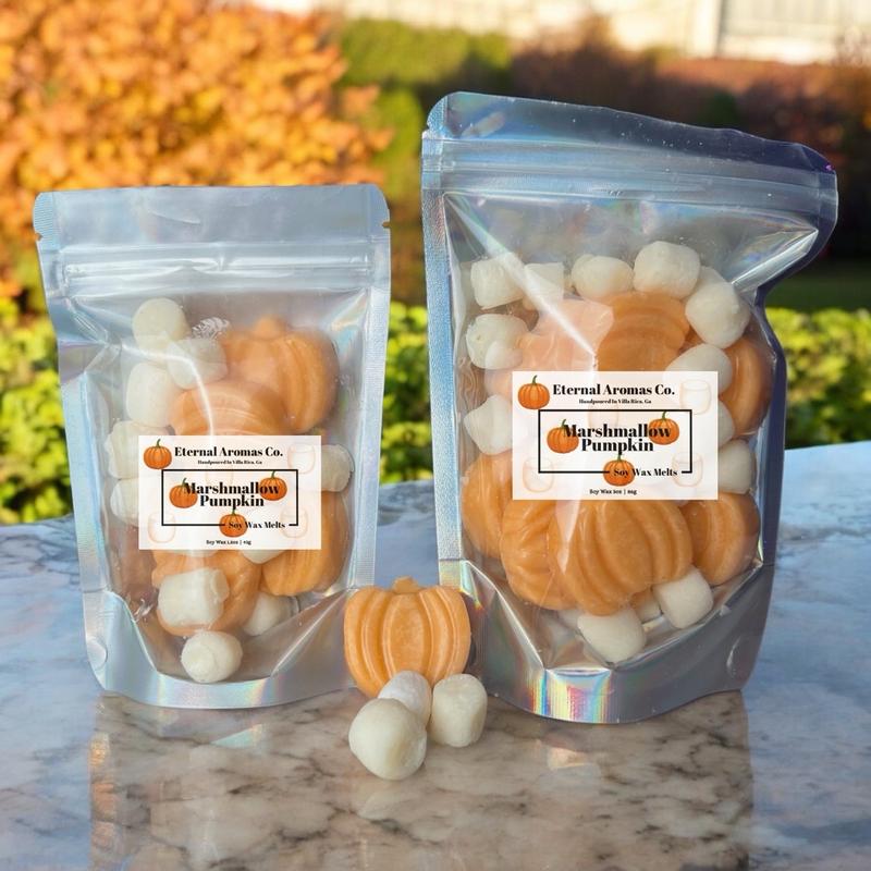 Marshmallow Pumpkin Wax Melts | Marshmallow Pumpkin Latte | Marshmallow Wax Melts | Pumpkin Wax Melts | Candle Decor Ornaments Freshener Decoration autumn aromas