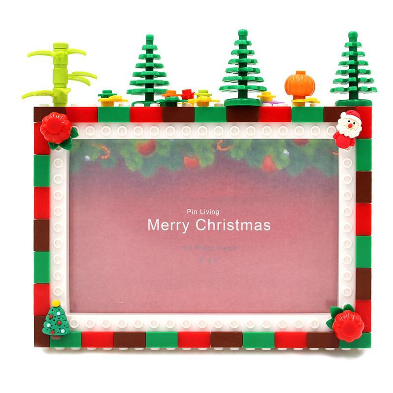 DIY Christmas Photo Frame, 1 Count Creative DIY Picture Frame, Desktop Decorative Ornament for Home Living Room Bedroom, Party Gift for Friends