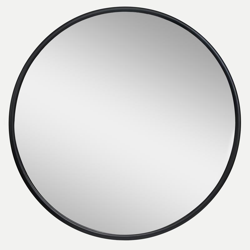 Mainstays 18in Traditional Round Wall Mirror, Black