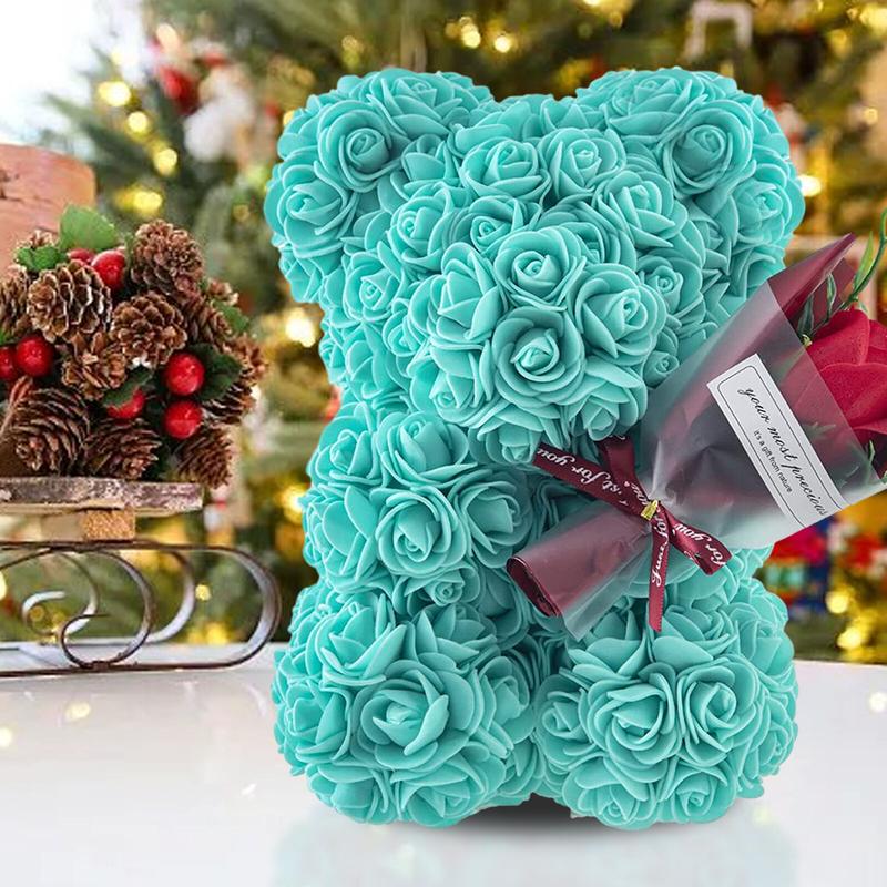 Teddy Rose Bear Flower Gift 9.45in.Valentines Gifts Wedding Birthday Anniversary Girlfriend