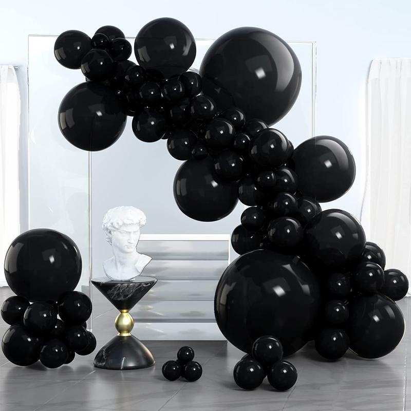 102 Pcs Black Balloon Garland Arch Kit, 18-5 Inch Latex Balloons for Birthday, Wedding Decoration