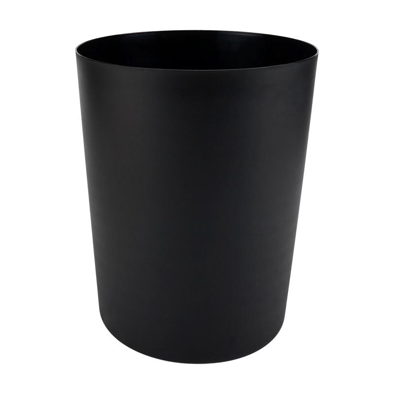 Mainstays 5 Gallon Trash Can, Plastic Office Trash Can, Black Matte