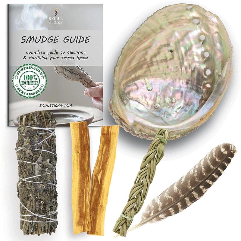 Beginners Lavender Sage Smudge Kit with Smudge Guide