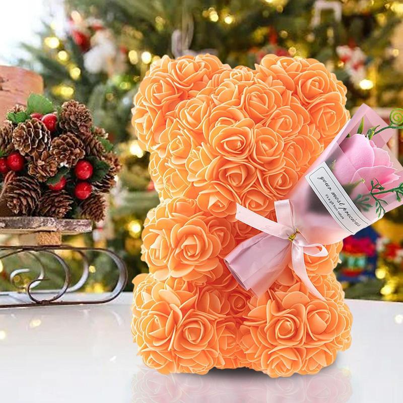 Teddy Rose Bear Flower Gift 9.45in.Valentines Gifts Wedding Birthday Anniversary Girlfriend