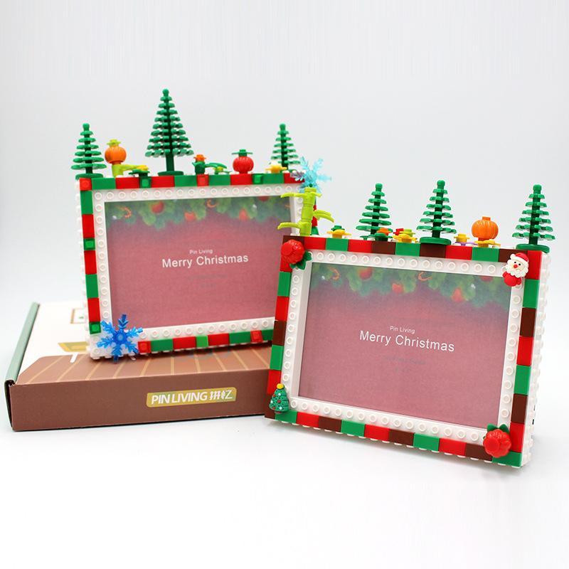 DIY Christmas Photo Frame, 1 Count Creative DIY Picture Frame, Desktop Decorative Ornament for Home Living Room Bedroom, Party Gift for Friends