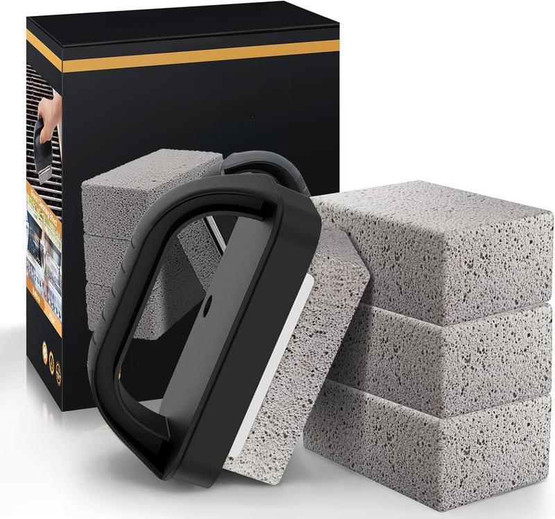 Barbecue cleaning, barbecue cleaning bricks with handles, floating stone grille cleaning stones, used for barbecue, swimming pool, sink