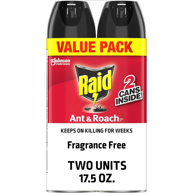 Raid® Ant & Roach Killer Spray, Fragrance-Free, 17.5 Oz, Pack Of 2