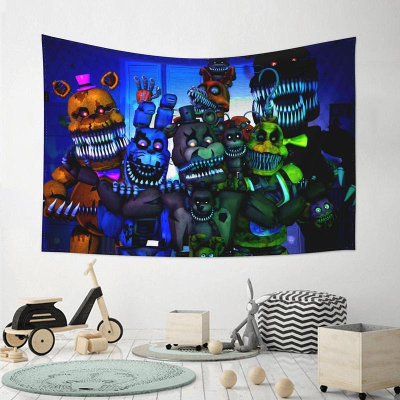 Five Nights At Freddy'S Tapestry Wall Hanging Home Decoration Wall Blanket Dormitory Living Room Bedroom Backdrop Poster