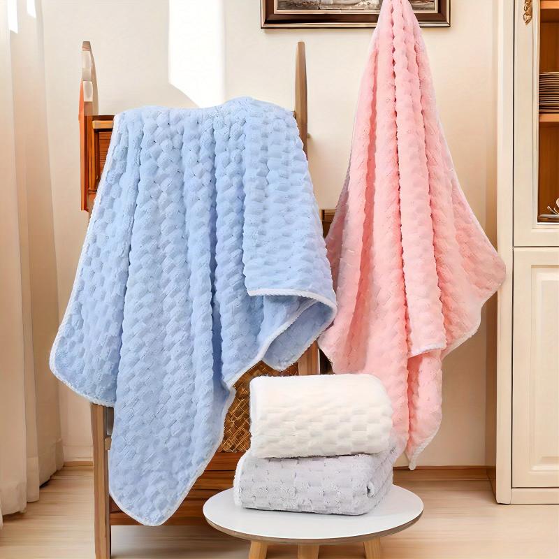 Luxury Spa-Inspired 4-Piece Bath Towel Set: Super Soft, Quick-Drying Towels for Fitness, Spa, and Home Decor