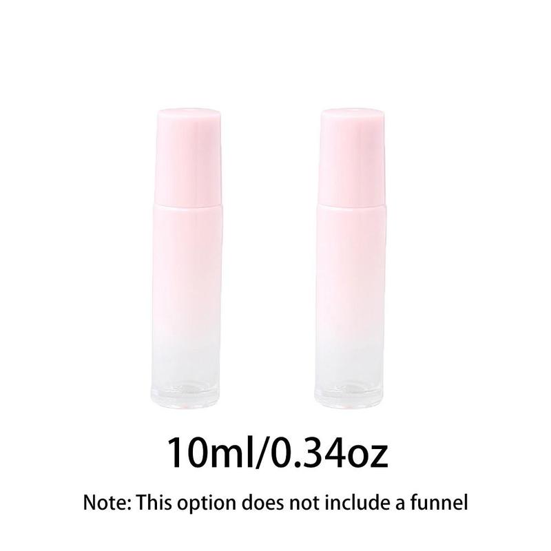 Gradient Color Roller Perfume Bottle, 2 Counts 5ml 0.17oz Or 10ml 0.34oz Portable Empty Travel Bottle, Mini Roller Perfume Dispenser for Travel