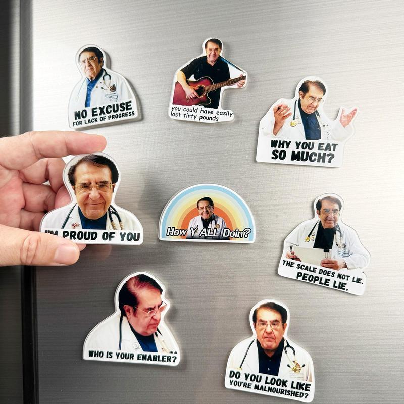 Dr. Now Fridge Magnet, 8 Counts set Funny Doctor Phrase Magnet, Cute Cool Kitchen Decor Fridge Magnet, Adults Inspirational Refrigerator Magnets