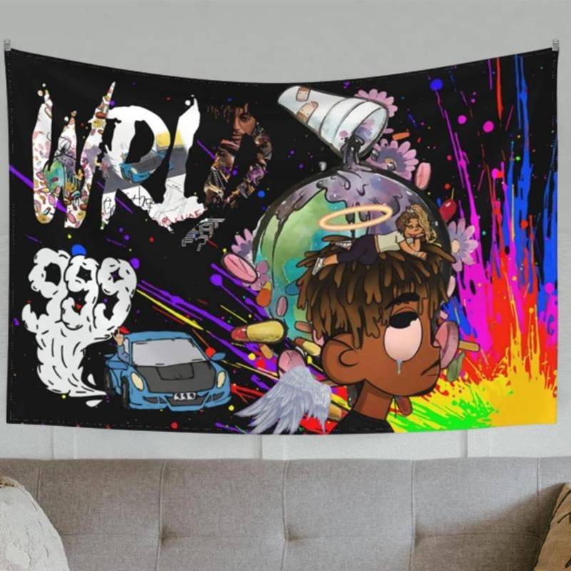 Rapper 3x5ft Tapestry Juice Wrld WallHanging Room Decor Hip HopTapestry for Bedroom Dorm  Banner