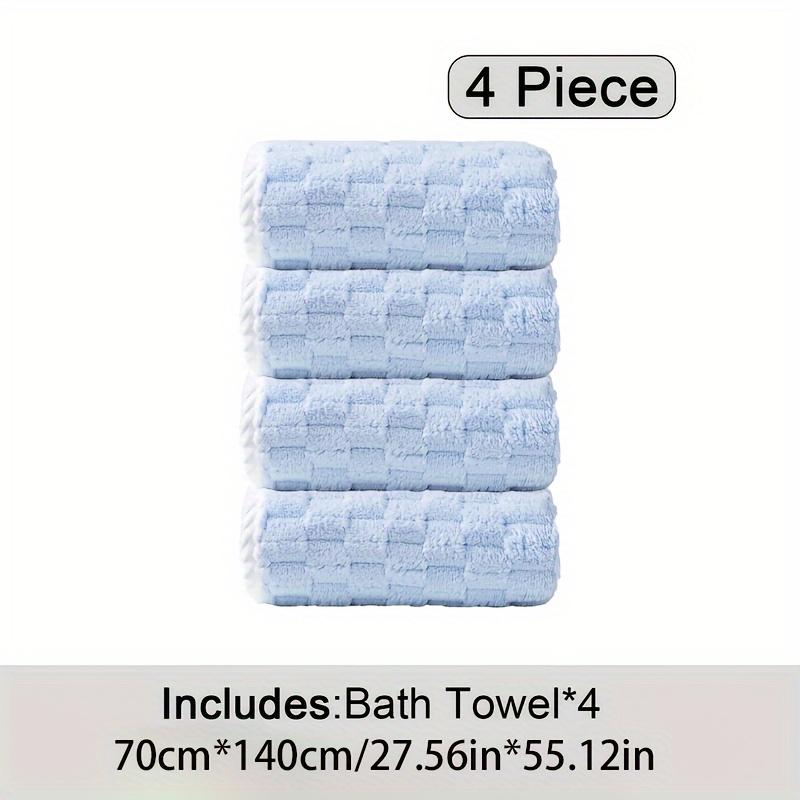 Luxury Spa-Inspired 4-Piece Bath Towel Set: Super Soft, Quick-Drying Towels for Fitness, Spa, and Home Decor