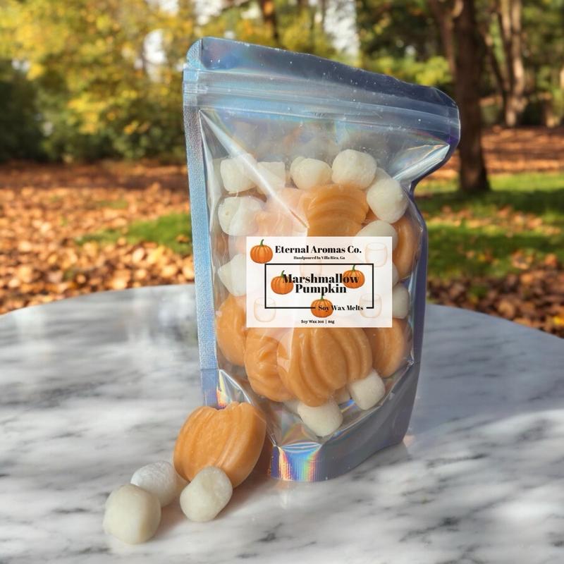 Marshmallow Pumpkin Wax Melts | Marshmallow Pumpkin Latte | Marshmallow Wax Melts | Pumpkin Wax Melts | Candle Decor Ornaments Freshener Decoration autumn aromas