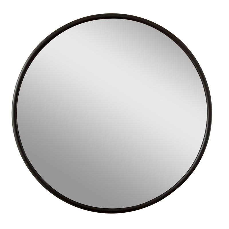 Mainstays 18in Traditional Round Wall Mirror, Black