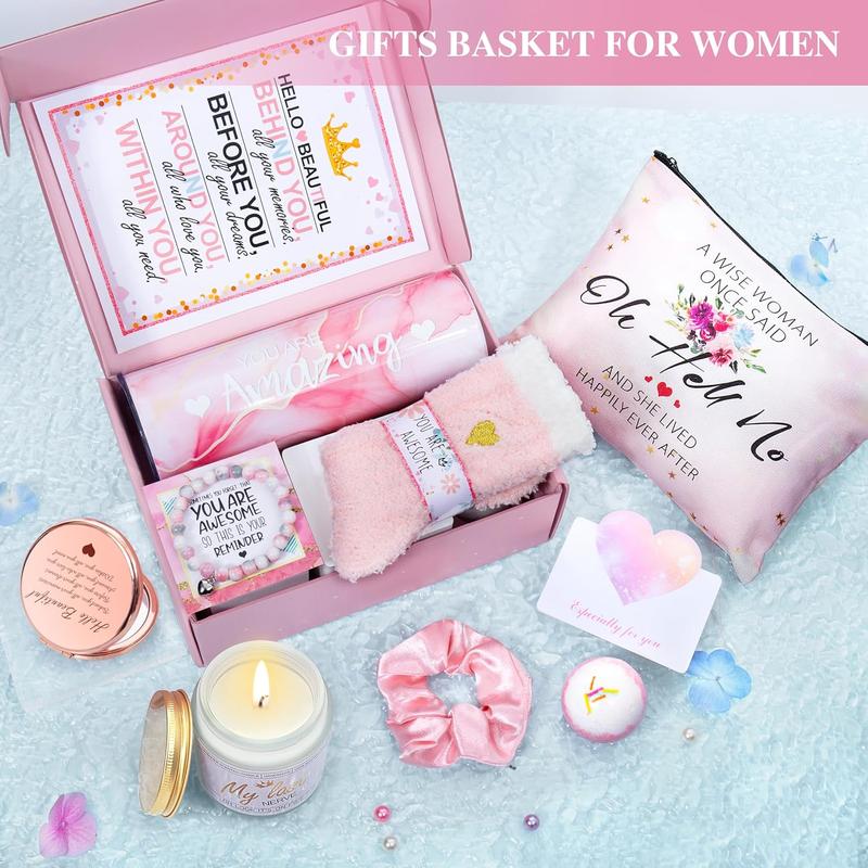 Gifts for Women,Birthday Gifts for Women Friendship, Gifts Basket with  Tumbler,Gift Set for Women,Self Care Gift Idea for Mom,Her,Female Friend,Sister,Wife, Gifts for Women