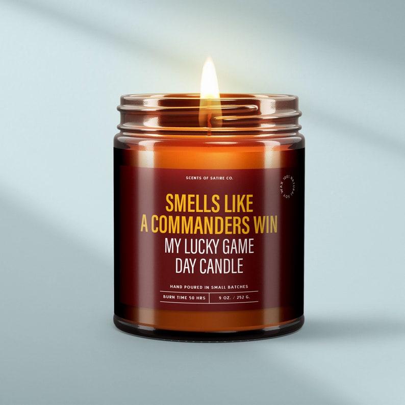 Smells Like a Commanders Win – Your Lucky Game Day Candle, Washington Commanders Gift, Perfect Fans and Football Watch Parties