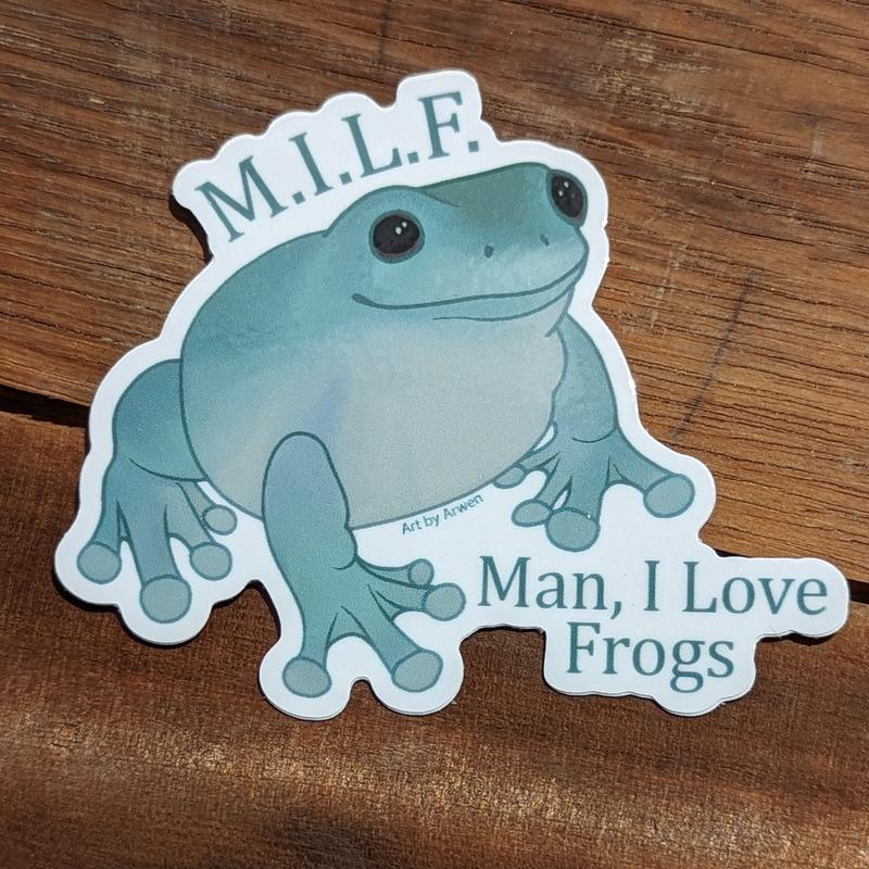 Man I Love Frogs Sticker