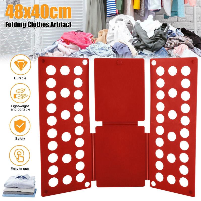 Clothes Folding Board for Quick T-Shirt Folding and Convenient Children's Clothes Storage Hangers Laundry, Hook Organiser