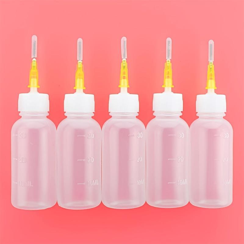 30cc Needle Tip Glue Bottle (5 Counts), Precision Tip Applicator Bottle, DIY Art Bottle, Liquid Flux Dispenser Fineline Applicators