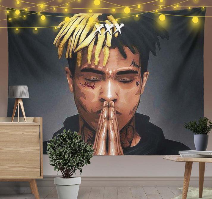 XXXTentacion Rapper Tapestry 3x5ft Celebrity Flag Tapestry for Wall hanging, College Dorm, Living Room, Bed Room, Home Decor, Room Decor