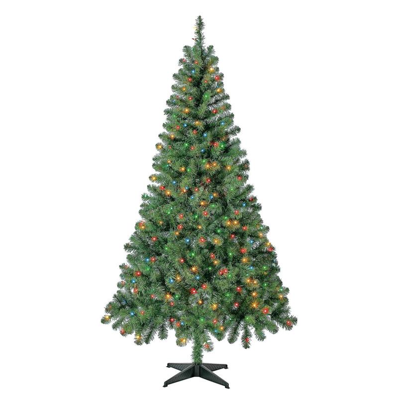 6.5 ft Pre-Lit Madison Pine Artificial Christmas Tree with 250 Color-Changing LED Lights and Stand