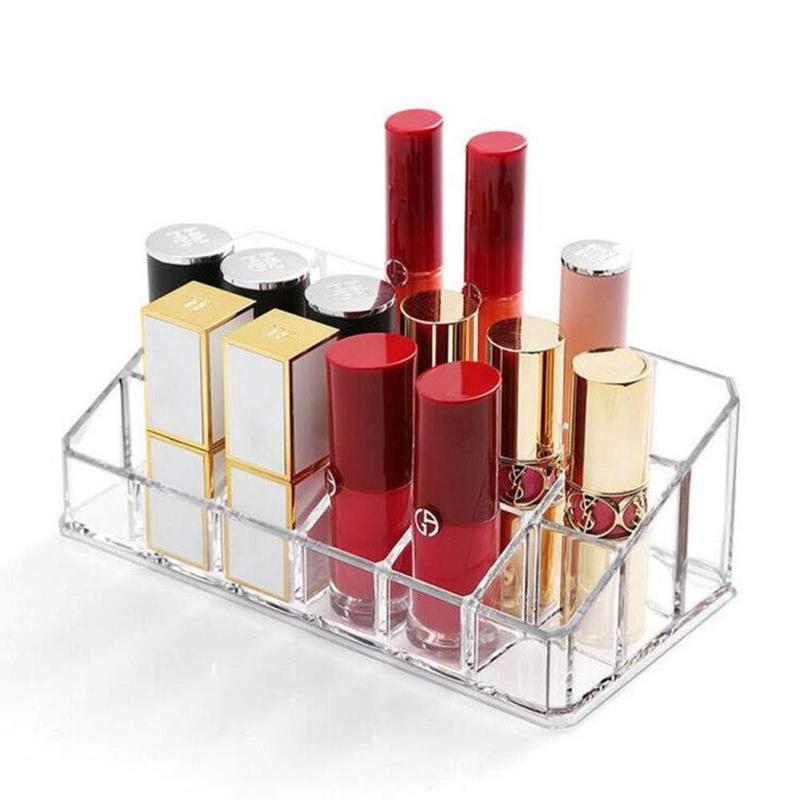 Lipstick Holder 18 Spaces Lipgloss Organizer, 3 Rows - Multi Level, Makeup Holder & Cosmetics Storage Display