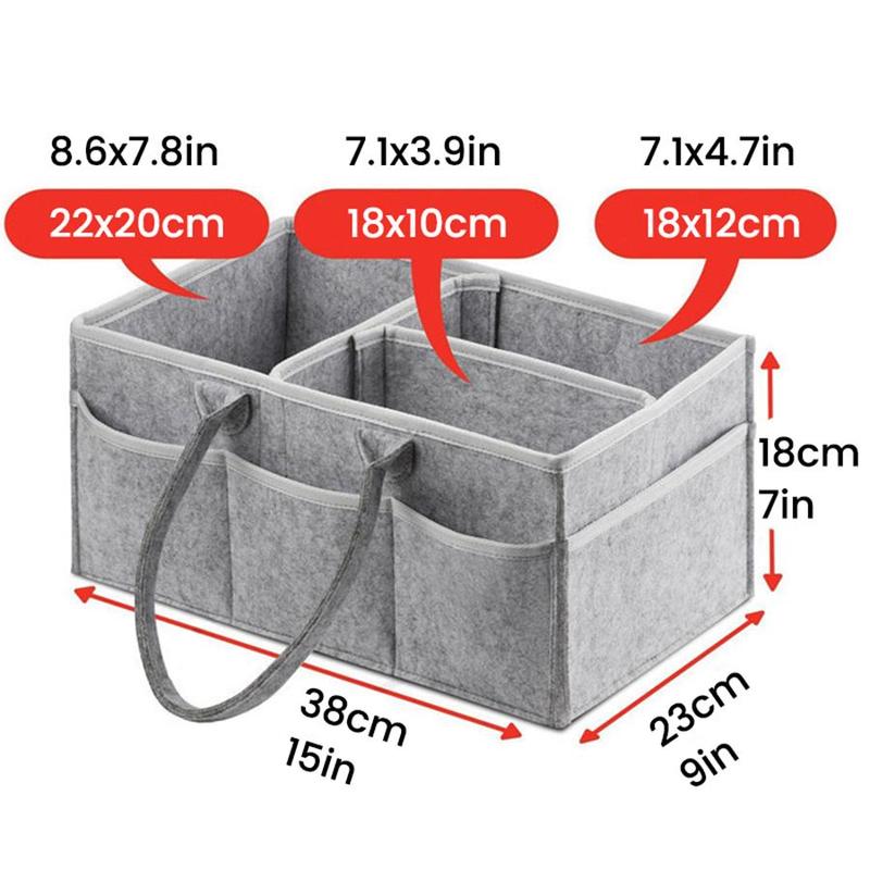 Autumn Winter Felt Storage Basket, Multi-purpose Diaper Caddy, Portable  Kids Nursery Storage Basket, Simple Durable Storage Bas Organiser Room