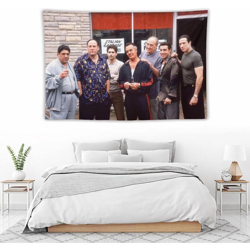 The Movie Sopranos Tapestry - 40x60 Inch Gangster Tv Series Wall Art for Bedroom, College Dorm, and Home Decor - Decorative Hanging Banner Flag Poster