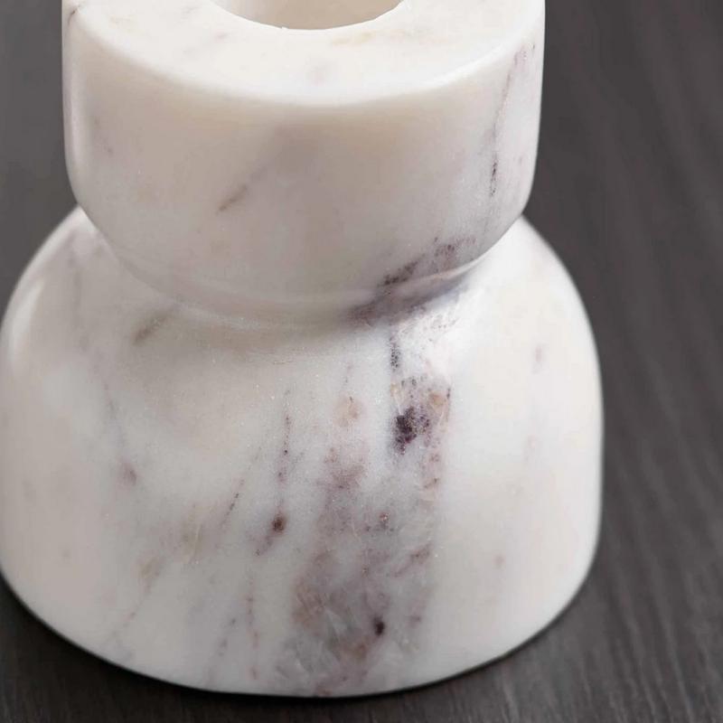 Set of 2 Marble Candle Holders for Home Decor - Indoor Use Only - Household, Gift