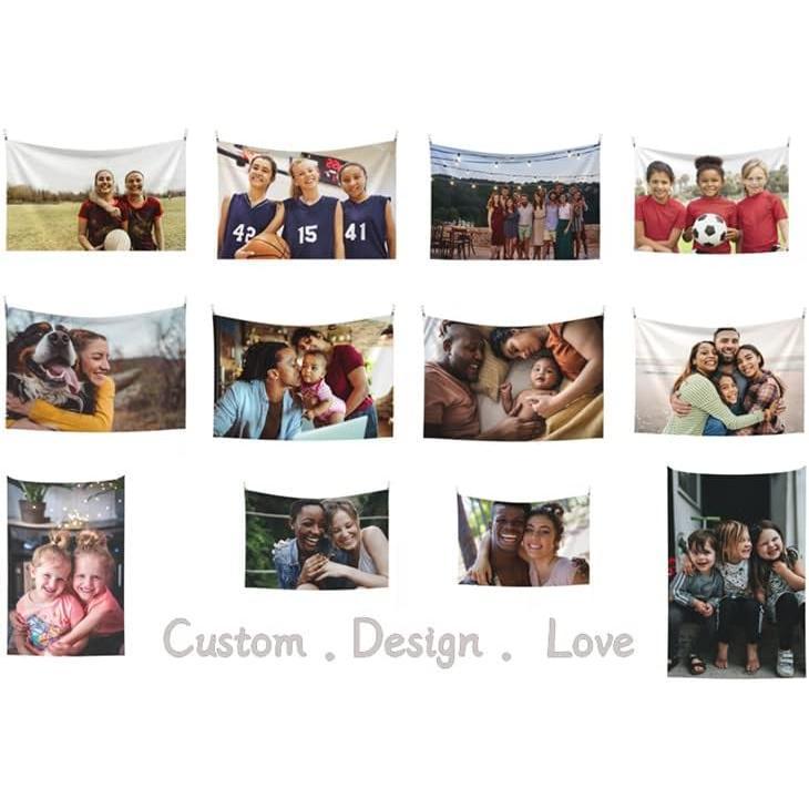 Custom Tapestry Upload Images Banners and Signs Customize For Bedroom 40 * 30 inch Horizontal