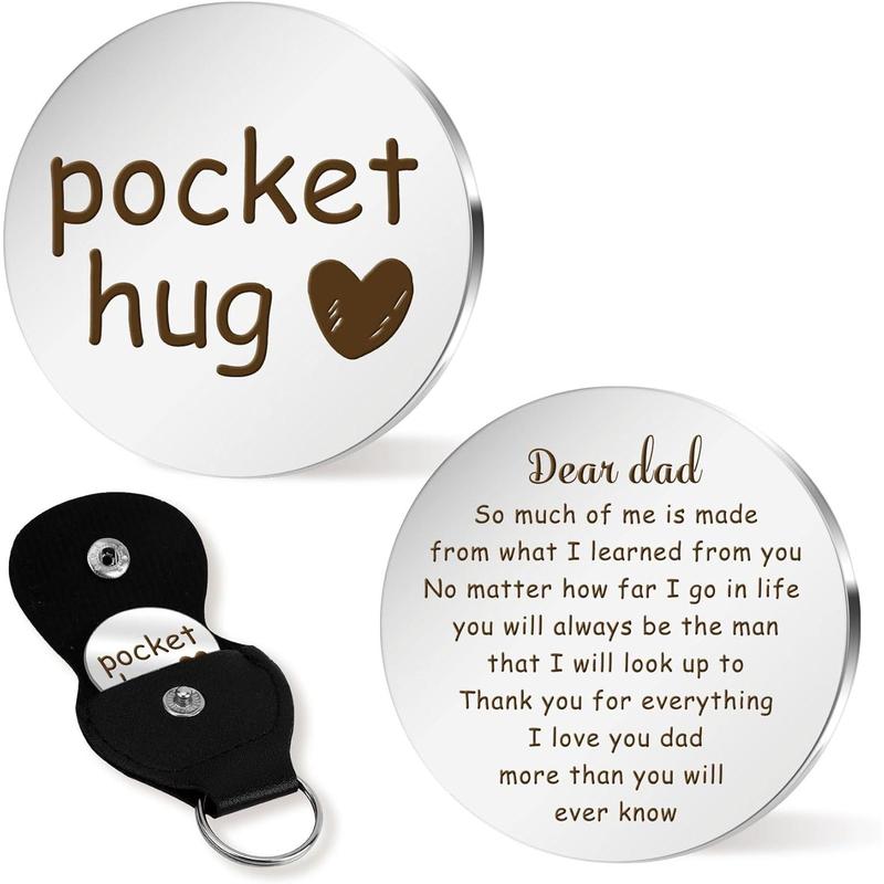 Father Day Gifts, Dad Gifts, Pocket Hug Token, Dad Birthday Gift, Birthday Gifts for Dad, Daddy Gift Ideas, Father Gifts Form Daughter Son for Birthday Fathers Day Valentines Day Easter Christmas