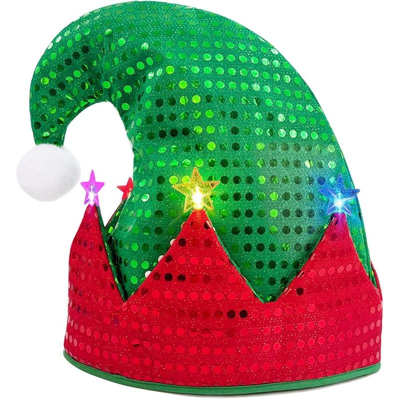 Elf Hat Felt Elf Hat with Jingle Bells Santa Hats Hat Great Holiday Party Costume New Year Gift Ideas and Accessory