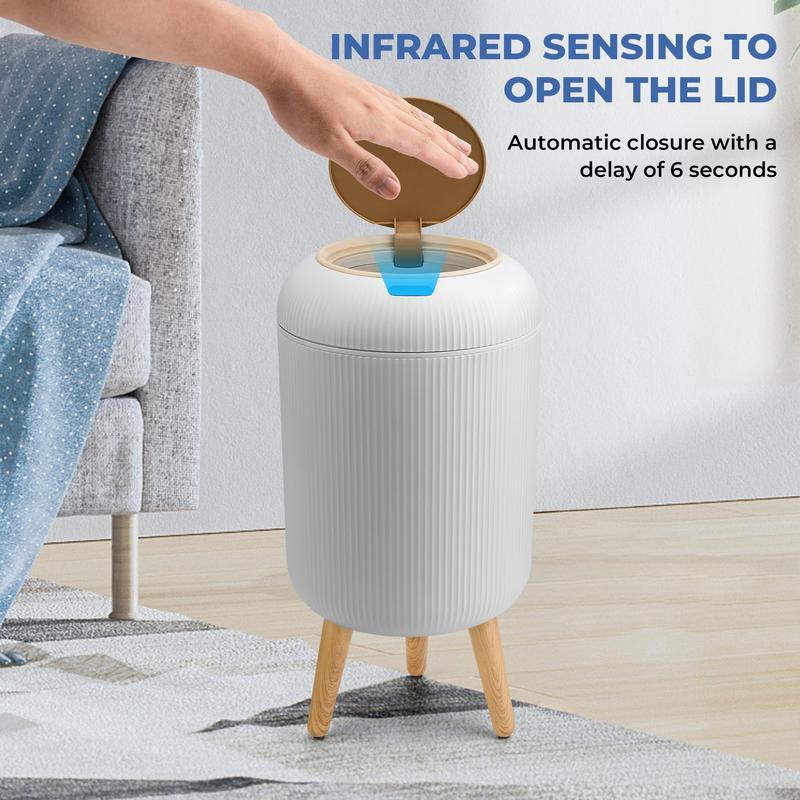 Sensor Wastebasket, Convenient and Hygienic Easy to Use, Technology Sensor Waterproof Wastebasket Plastic Wastebasket for Kitchen, Bathroom, Bedroom, Living Room, Office and Outdoor